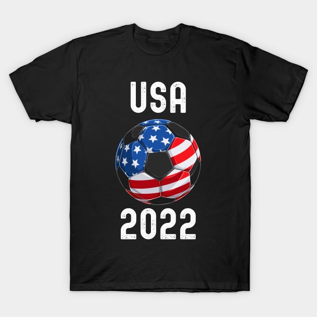 USA Flag American Soccer 2022 Pride Proud Support Squad T-Shirt by KhanhVan